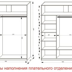 Шкаф-купе 1800 серии SOFT D6+D6+B2+PL3 (2 ящика+2штанги) профиль «Капучино» | фото 7