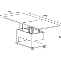 Стол-трансформер Виват 86(172)х72х50(74) белый | фото 4